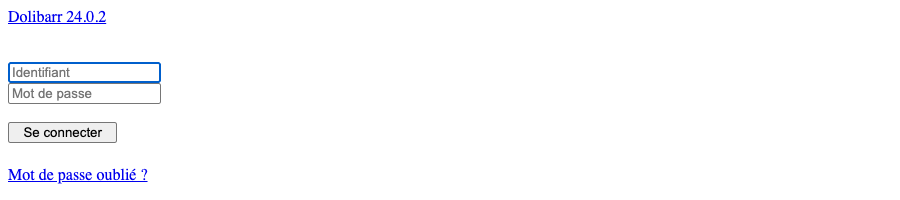 Page de connexion avec une ancienne URL racine